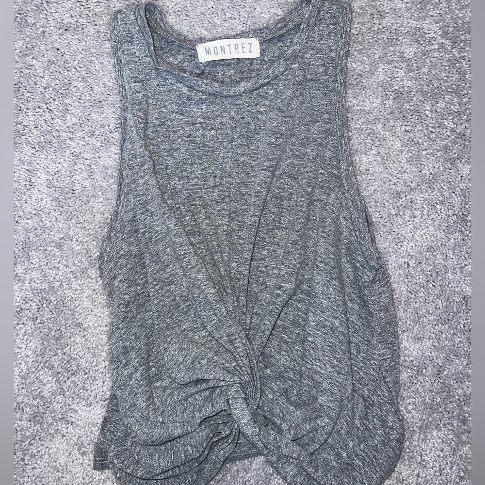 Montrez Gray Knotted Tank